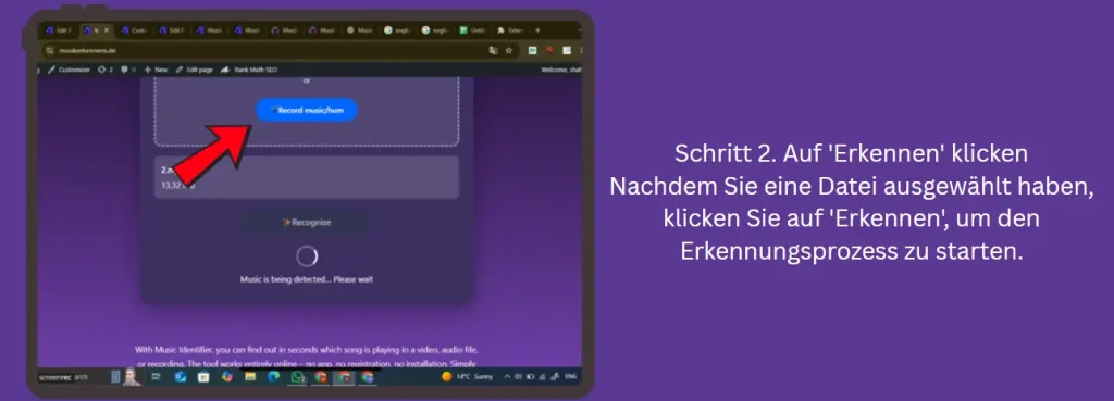 Schritt 2. Auf 'Erkennen' klicken